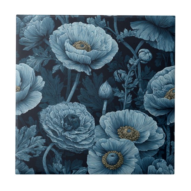 Azulejos Florais Boho Ranunculus para Paredes de C (Frente)