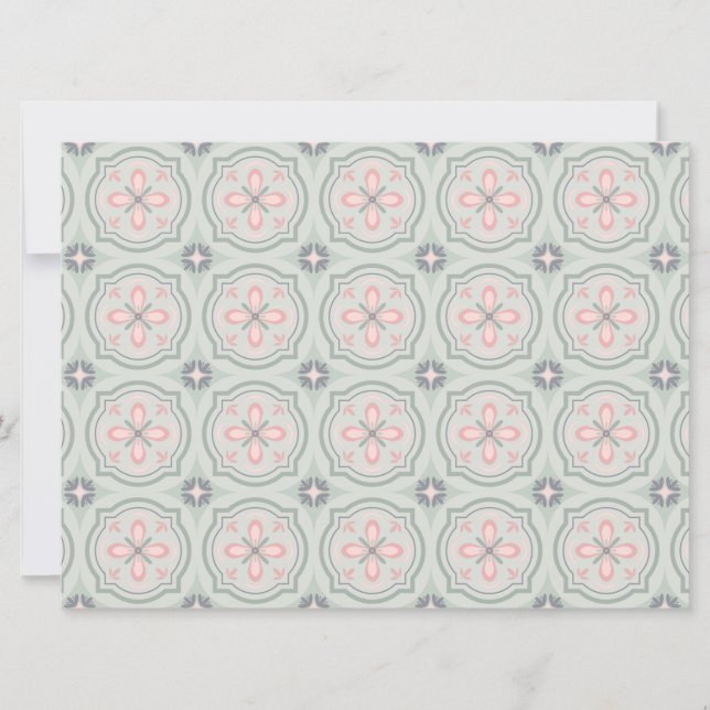 Azulejos Florais Verde Pastel (Frente)