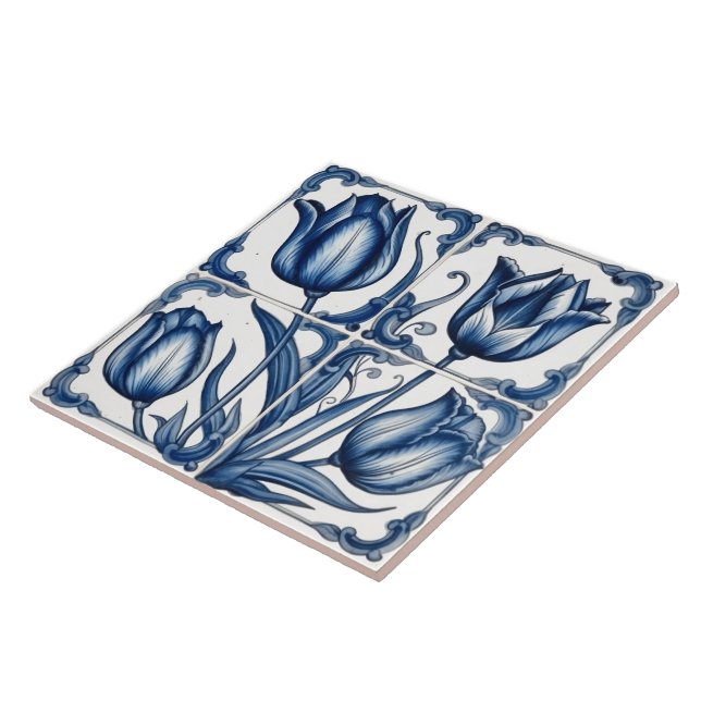 Azulejos Floral Russo Indigo Azulejo (Lateral)