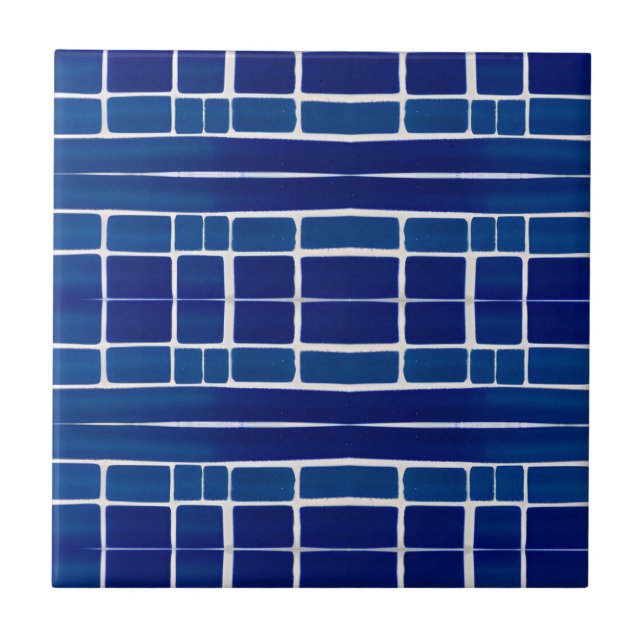Azulejos indigo azulejos arte geométrica (Frente)