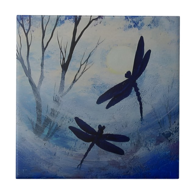 azulejos luxuosos de libélula (Frente)