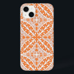 Azulejos marroquinos - cor de laranja e branco<br><div class="desc">O marroquino inspirou um padrão de azulejo com um aspecto cerâmico polido - cor de laranja com fundo branco</div>