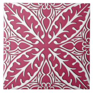 azulejos marroquinos - magenta e branco