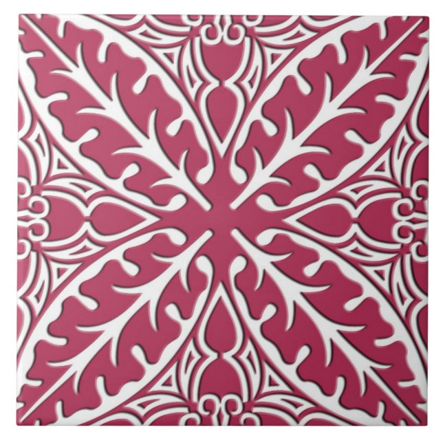 azulejos marroquinos - magenta e branco (Frente)