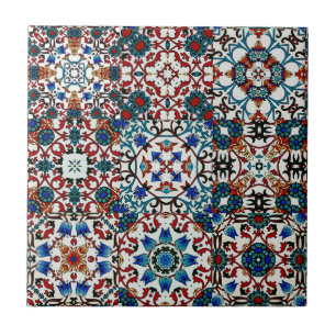 Azulejos marroquinos, mosaico, arte colorida