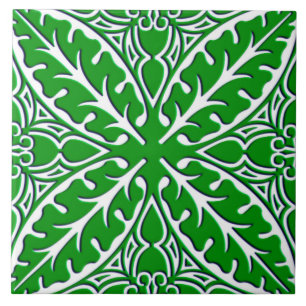 Azulejos marroquinos - verde esmeralda e branco