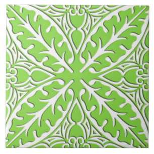 Azulejos marroquinos - verde limão e branco