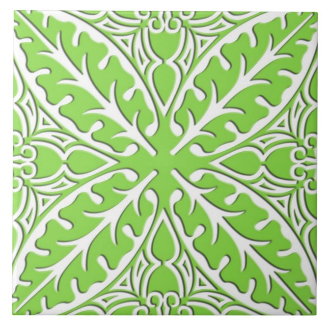 Azulejos marroquinos - verde limão e branco (Frente)