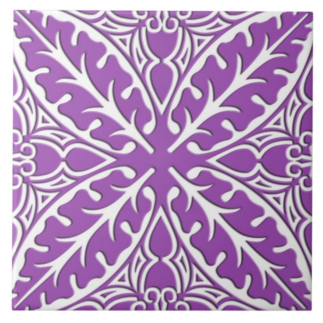 Azulejos marroquinos - violeta e branco (Frente)