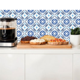 Azulejos mediterrâneos azuis inspirados por Marroc