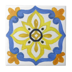 Azulejos mediterrânicos, majolica, estilo Sicilian