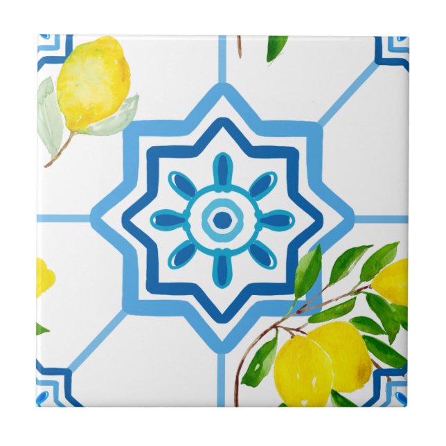 Azulejos mediterrânicos, majolica, estilo Sicilian (Frente)