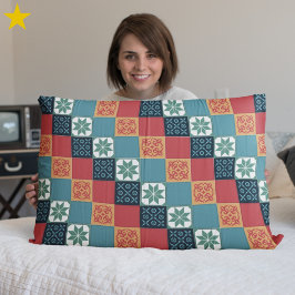 Azulejos Mosaico Clássicos Europeus Vermelho Verde