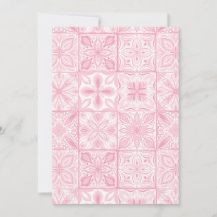 azulejos ornamentados cor-de-rosa