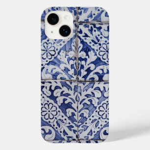 Azulejos Portugueses - Azulejo Azul e Branco Flora