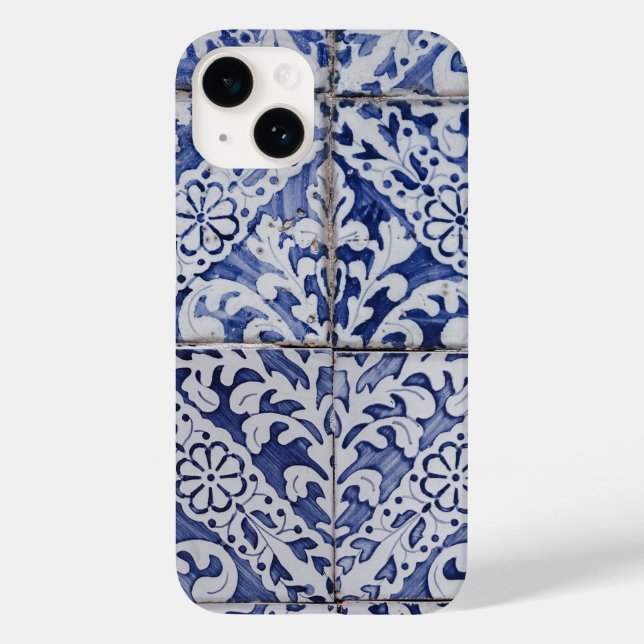 Azulejos Portugueses - Azulejo Azul e Branco Flora (Verso)