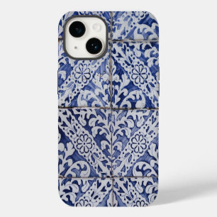 Azulejos Portugueses - Azulejo Azul e Branco Flora