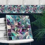 Azulejos quadrados Fluorite de mosaico e pérolas<br><div class="desc">Azulejos quadrados Fluorite de mosaico e pérolas</div>