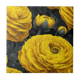 Azulejos Ranunculus Mediterrâneos Elegantes Para D