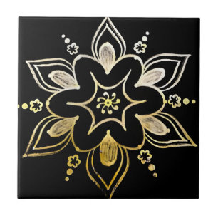azulejos suecos flores amarelas modernas