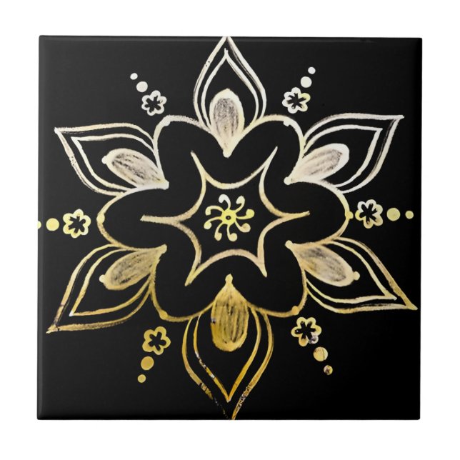 azulejos suecos flores amarelas modernas (Frente)