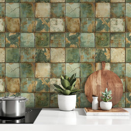 Azulejos Verdes Rustic Vintage