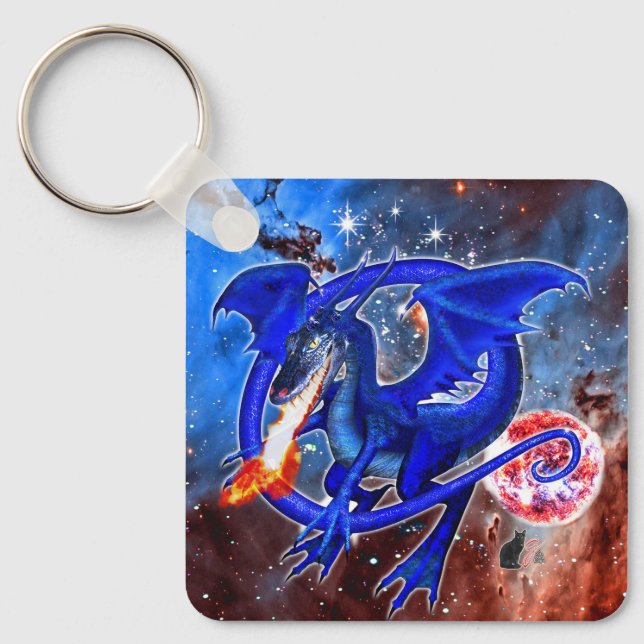Azurite Cosmic Dragon Chaveiro (Frente)