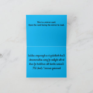 B002 - Cartão Espelho de Aniversário Skyline