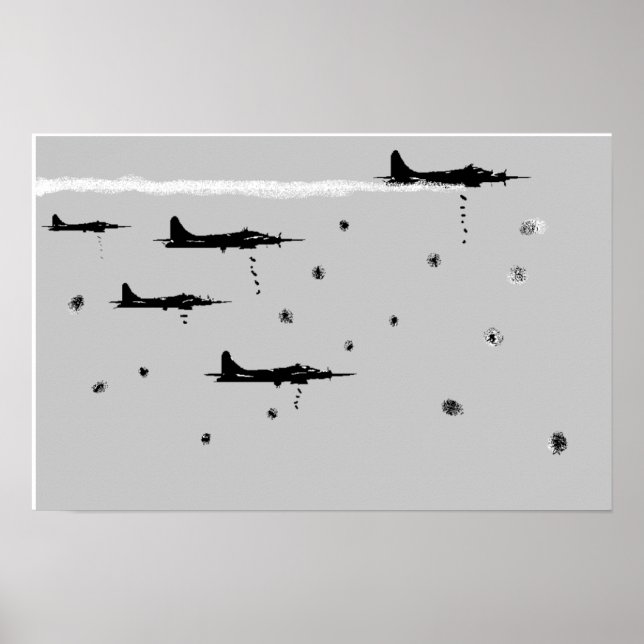B17 'Bomb Run' Poster Art (Frente)