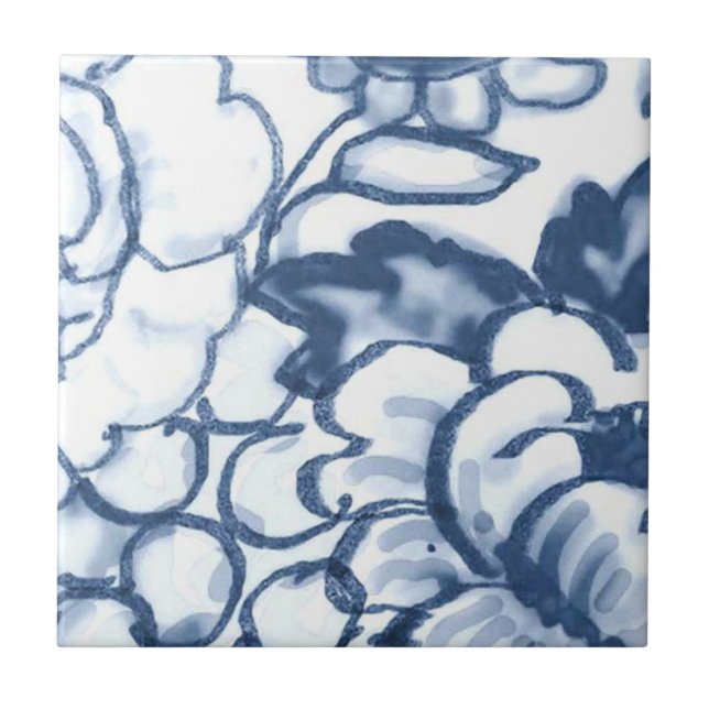 B4 - Azulejo mural da cesta de Delft - B4 (Frente)