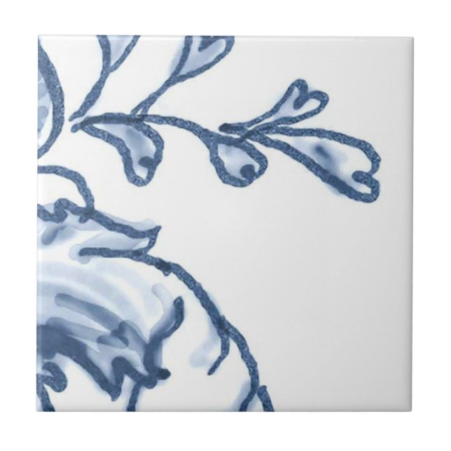 B6 - Azulejo mural da cesta de Delft - B6 (Frente)