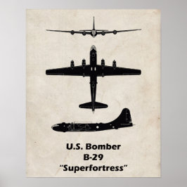 B-29 Poster de superfortaleza
