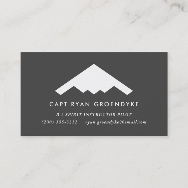 B-2 Espírito Bombista Profissional Cartão de visit (Frente)