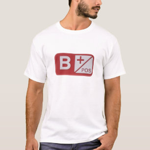 B+ Camiseta T de Tipo Sanguíneo Positivo