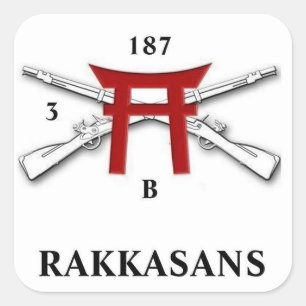 B Co 3rd Bn 187th Adesivos para Infantaria