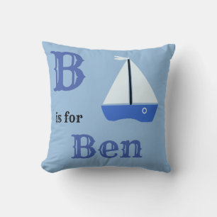 B é para Ben menino bebê Almofada