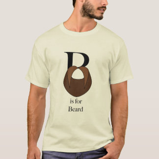 B é para o t-shirt da barba
