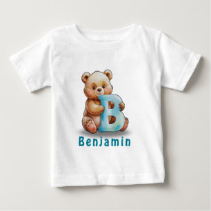 B é para Urso – Camiseta de Bebê Personalizada com