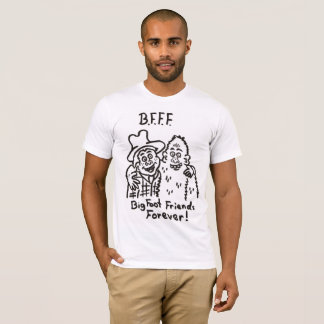 B.F.F.F. Do pé dos amigos t-shirt grande para