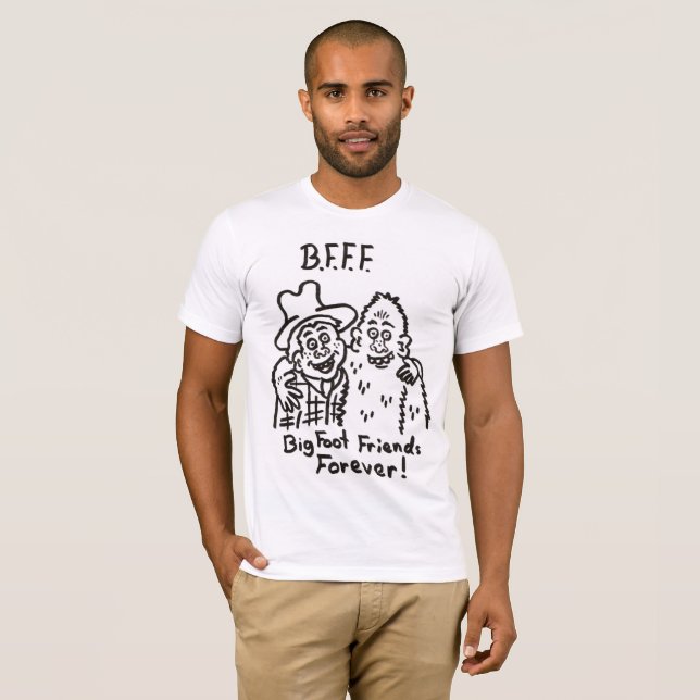 B.F.F.F. Do pé dos amigos t-shirt grande para (Frente Completa)