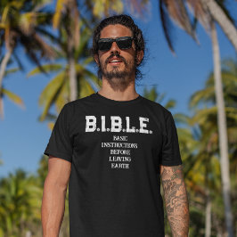 B.I.B.L.E.: Camiseta Masculina de Instruções Básic
