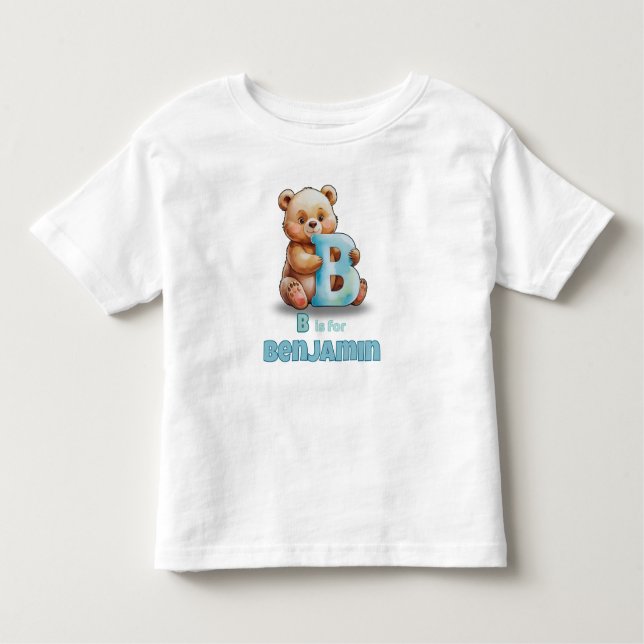 B is for Benjamin – Personalized Kids’ T-Shirt  (Frente)