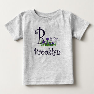 B is for Brooklyn Cute Spring Flowers T-shirt