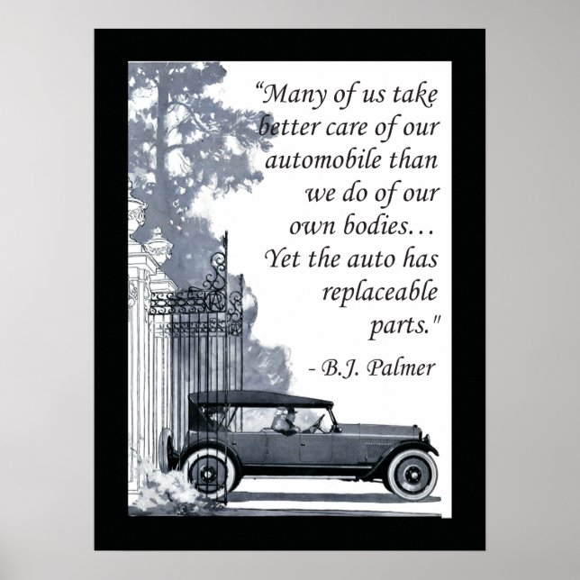 B.J. Palmer Chiropractic Say Poster (Frente)