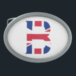 B Monograma sobreposto no bcnt Sinalizador de band<br><div class="desc">B Monograma sobreposto no Union Jack Flag Belt Buckle Design © Trinkets e coisas 2017 - AHP Design. Todos os Direitos Reservados. 030417</div>