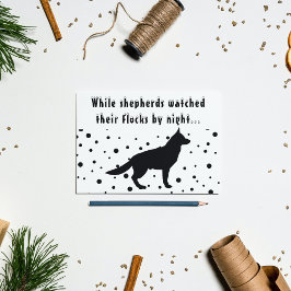B&W Engraçado | GERMAN SHEPHERD | CARTÕES DE NATAL