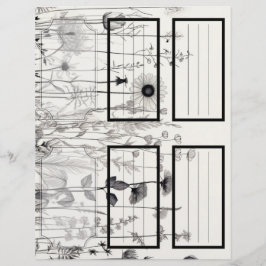 B&W Flores Selvagens do Jardim 5 Vazios Personaliz