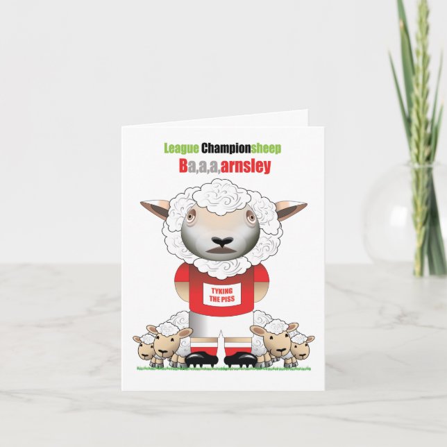 Ba,a,a,arnsley (Barnsley) Cartão de Futebol Engraç (Frente)