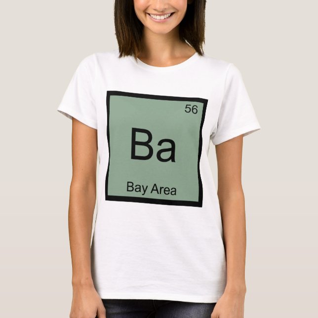 Ba - Camiseta Divertida com Símbolo de Elemento Qu (Frente)