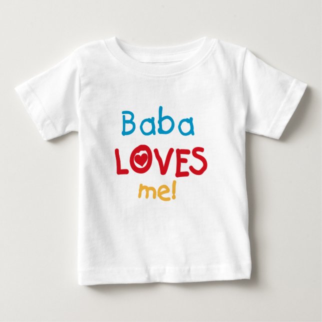 Baba me ama T-shirts e presentes (Frente)